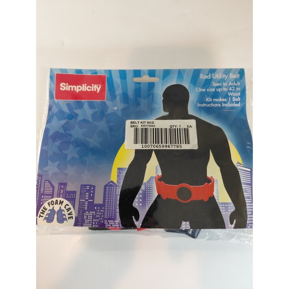 Simplicity Red Utility Belt Costume Accessory Kit One Size Teen to Adult 42"